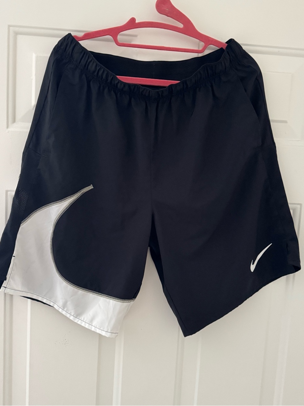 Nike Women’s Black Athletic Shorts with White Panel
